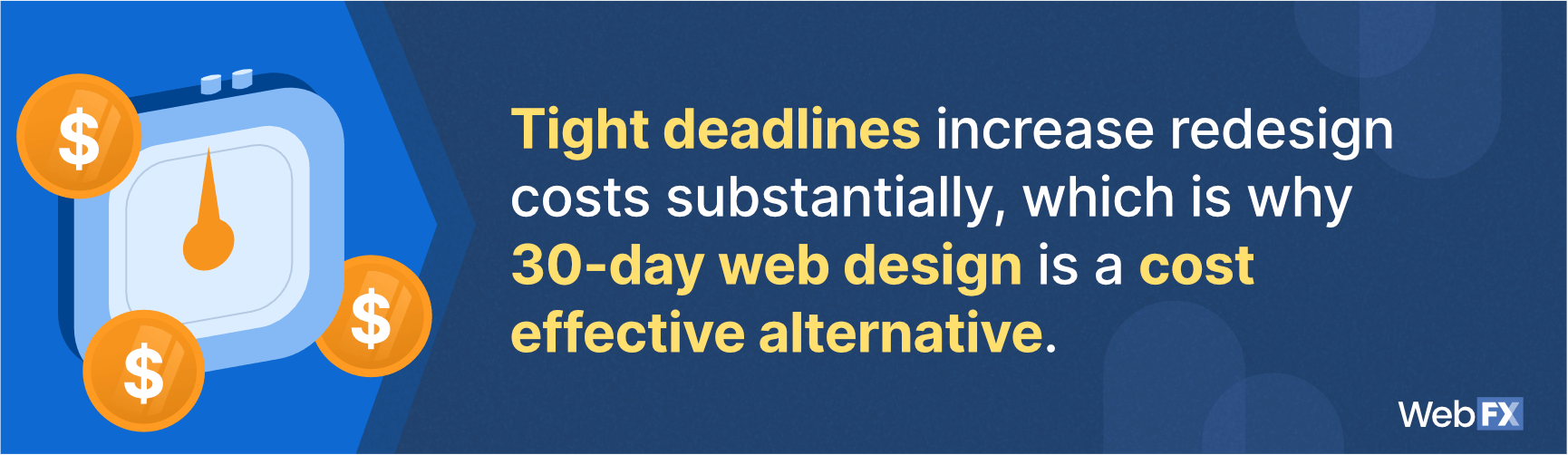 A statement on the influence of deadlines on web design prices