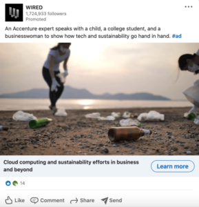 Wired Linkedin ad example