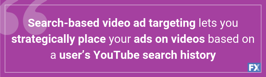 youtube ad targeting search