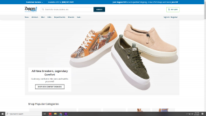 Zappos ecommerce website example