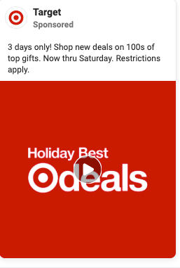 Social media ad from Target