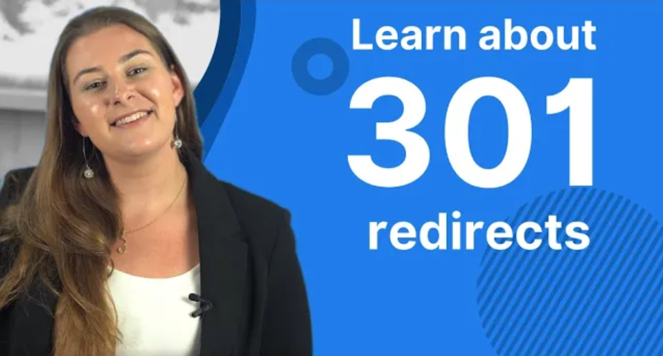 A women explaining what 301 redirects are