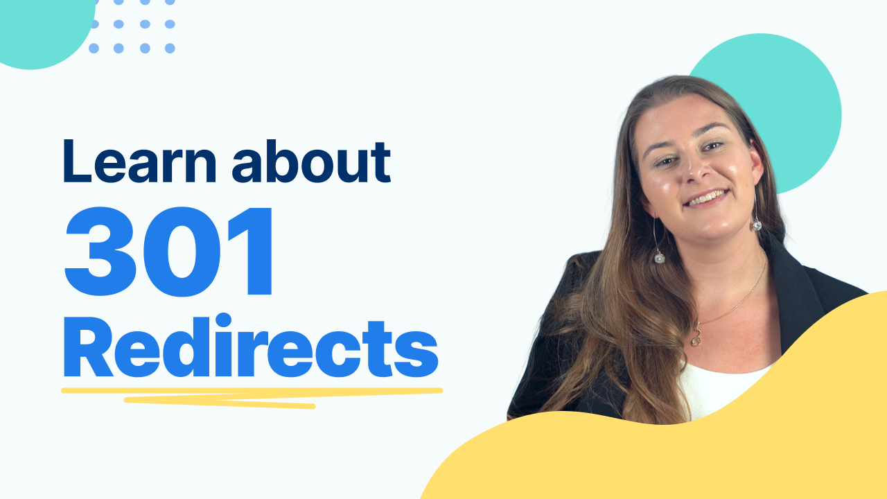 A women explaining what 301 redirects are