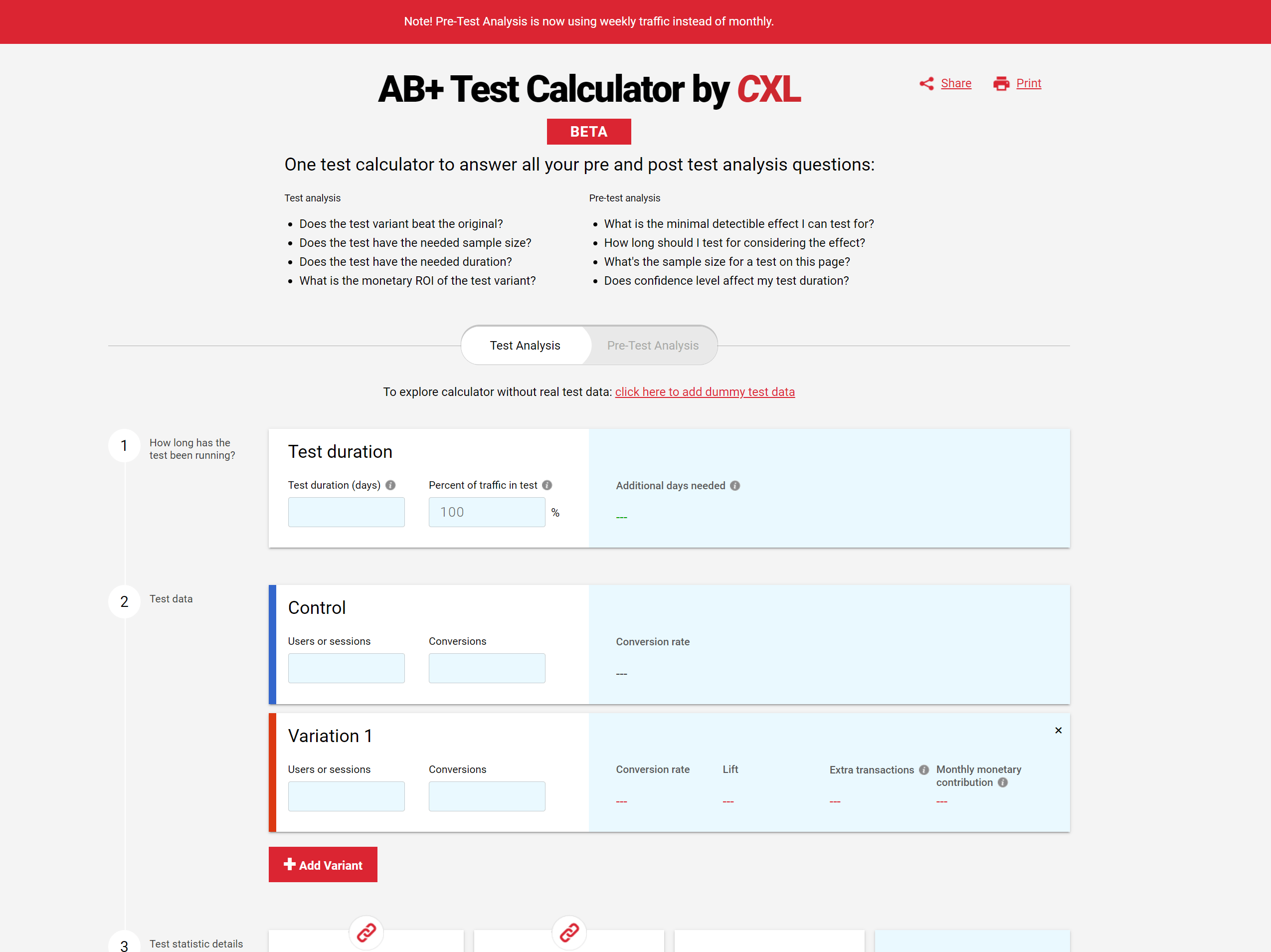 CXL calculator