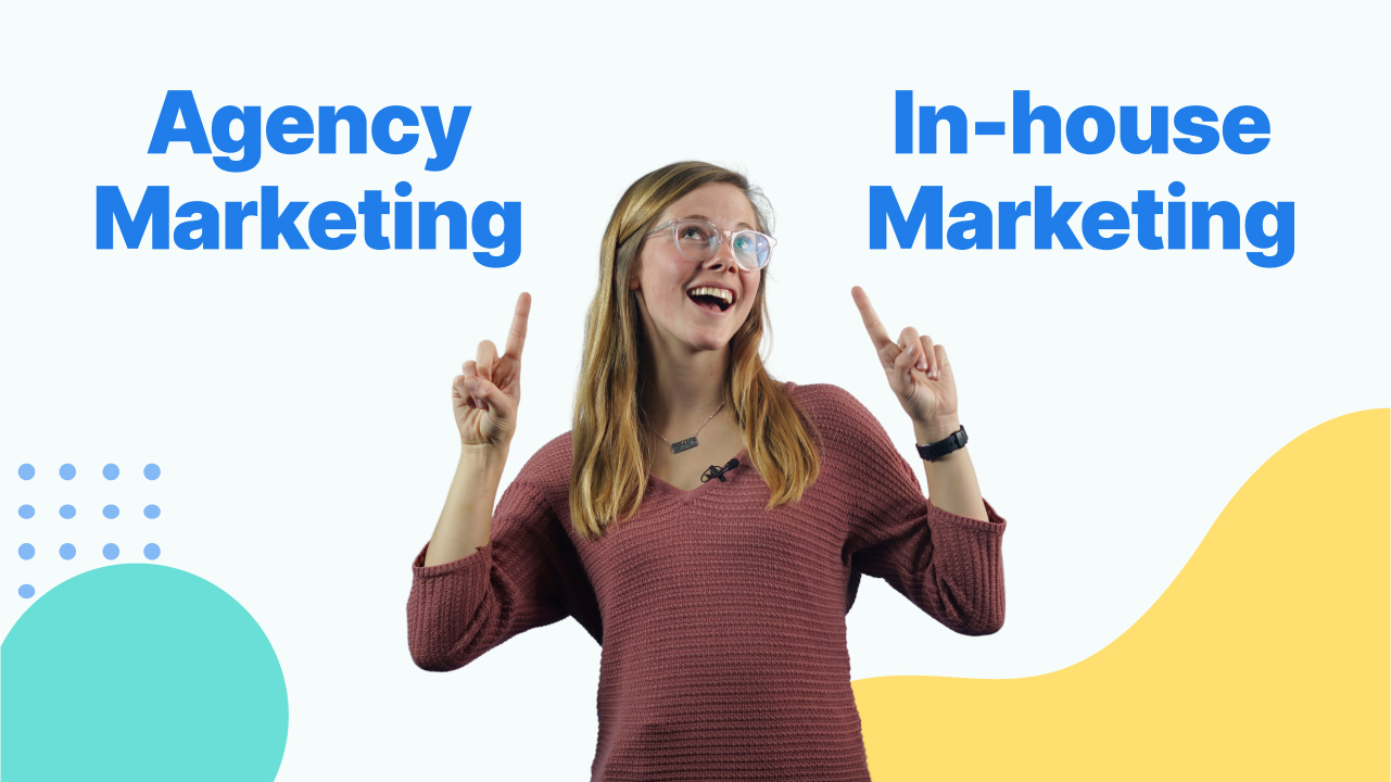 A woman sharing the difference between an agency vs in-house marketing