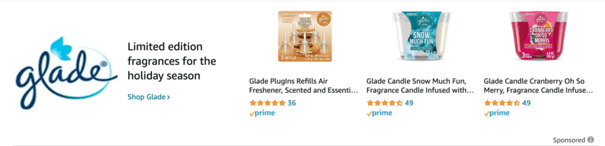 amazon glade sponsored brand