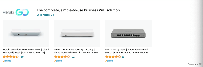 Amazon PPC ads for wifi routers