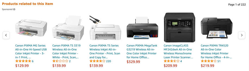 amazon printer related items