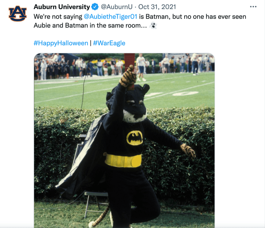auburn aubie twitter post