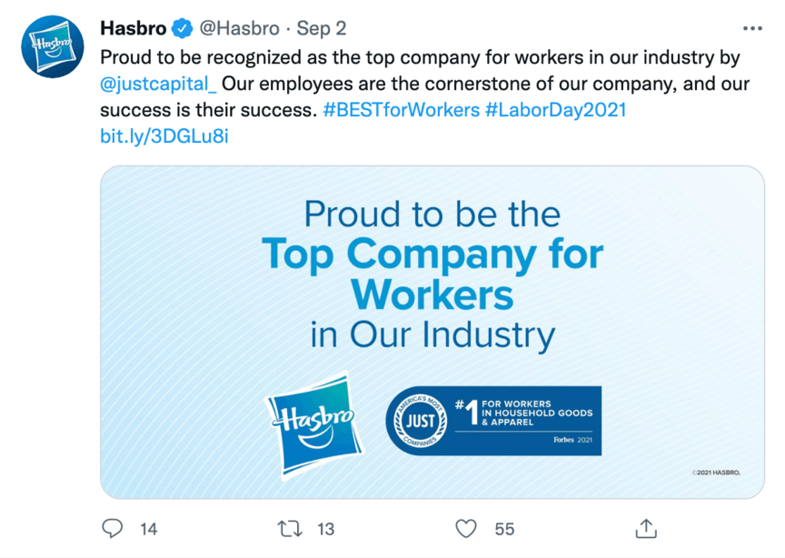 hasbro twitter post