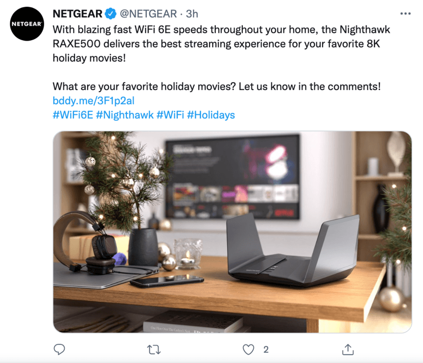 netgear twitter post