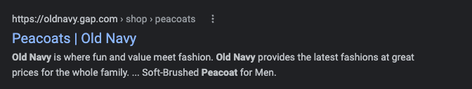 old navy seo