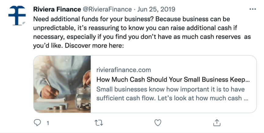 riviera finance twitter post