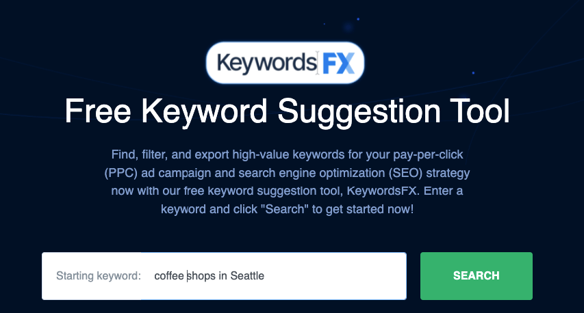 seattle coffeeshop keywords