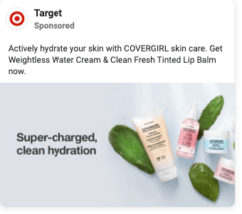 Skin care ad from Target