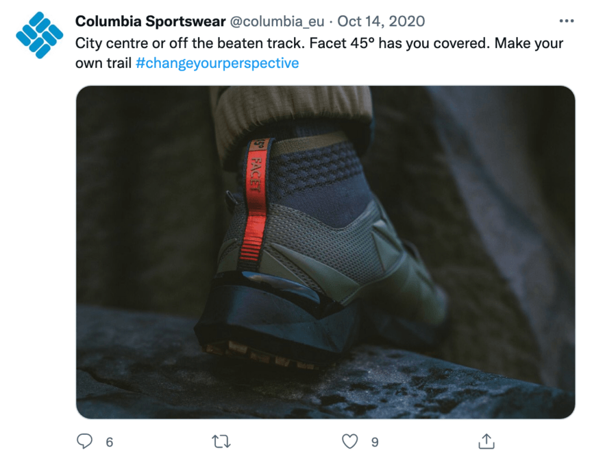 Columbia Sportswear social media advertising