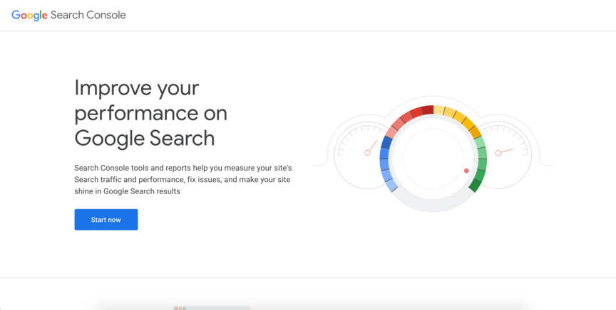 homepage for google search console