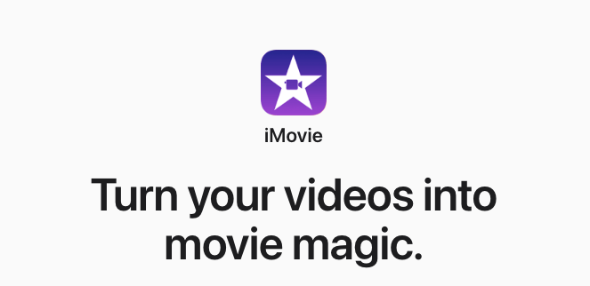iMovie logo and slogan