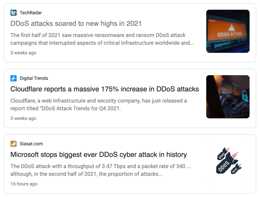 ddos attack news articles