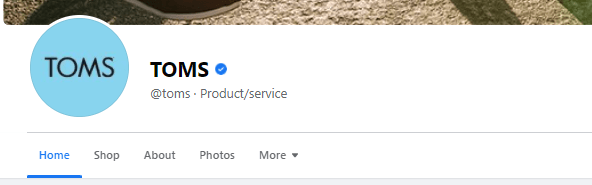 Tom's logo on their Facebook page which is used as their profile photo