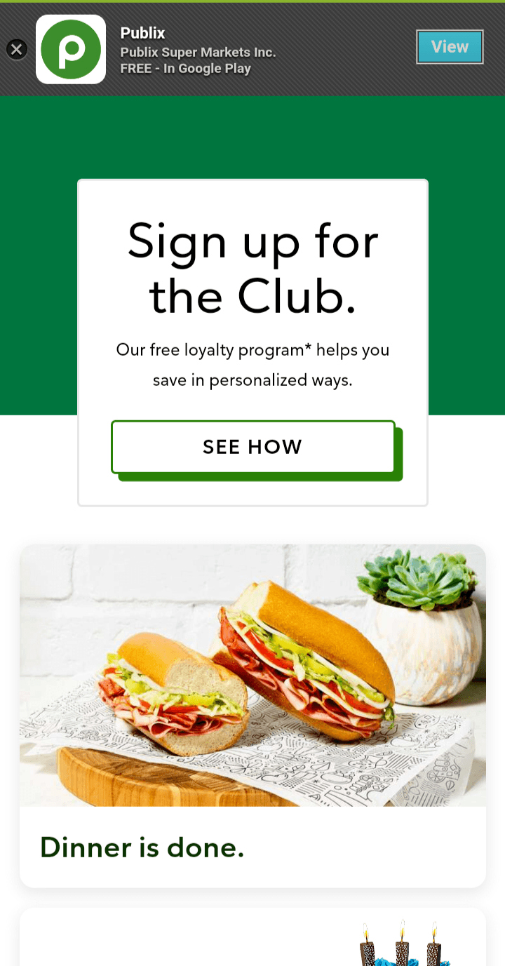 publix mobile site