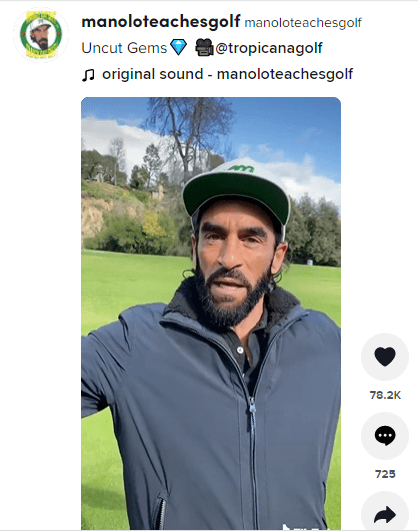 Golfing TikTok with clear video on a golf course