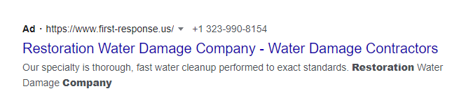 ad example ppc for restoration companies