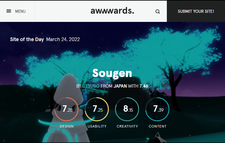 Homepage for aaawards