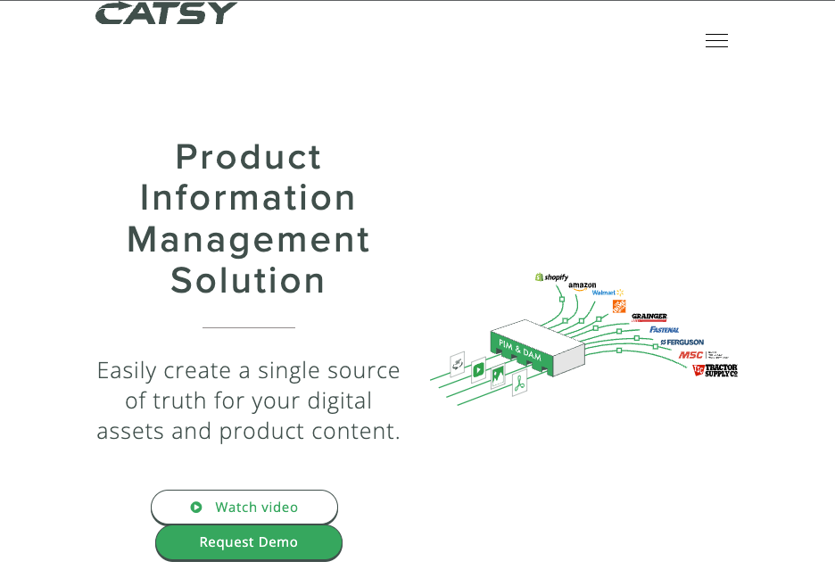 Catsy homepage for their project management software