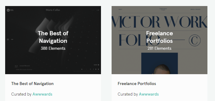 Websites currated from awwwards