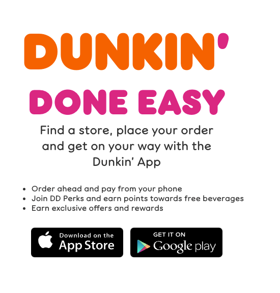 Information about Dunkin's mobile app