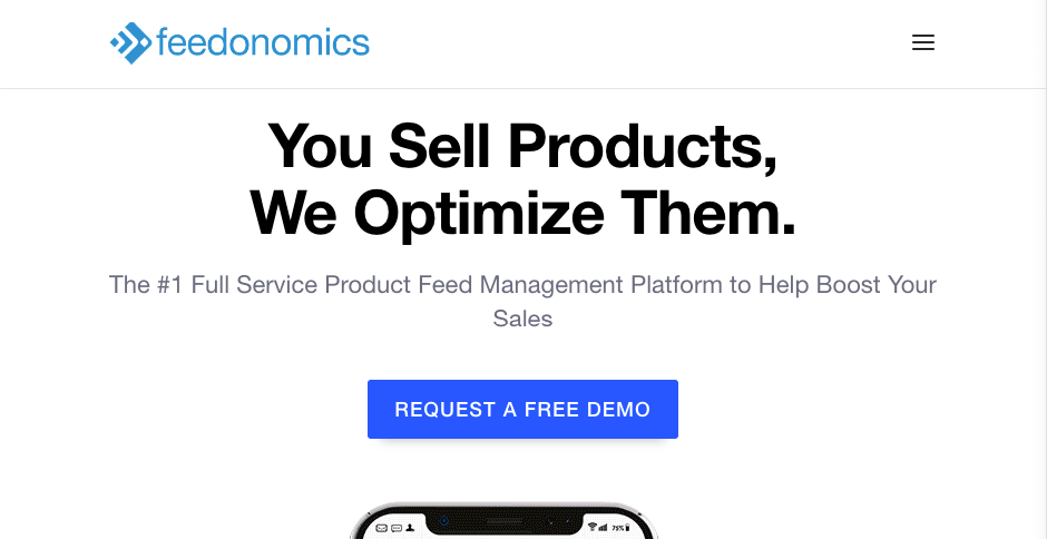 Feednomics homepage for their software