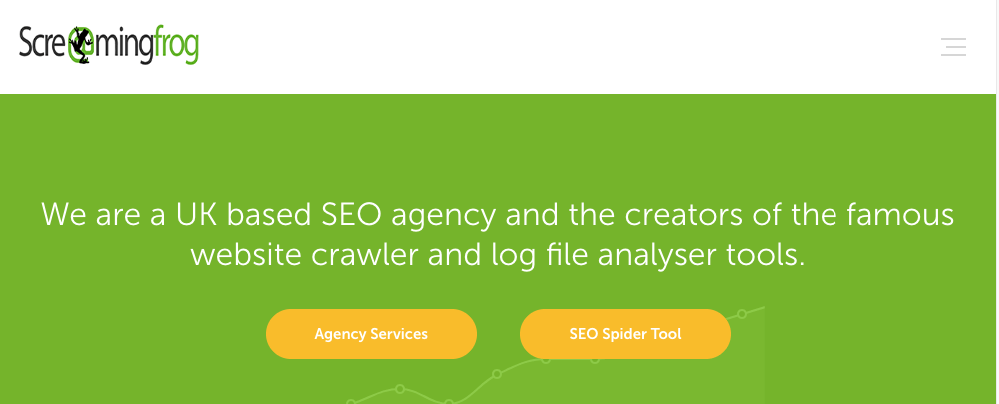 Screaming Frog's SEO tool on their website