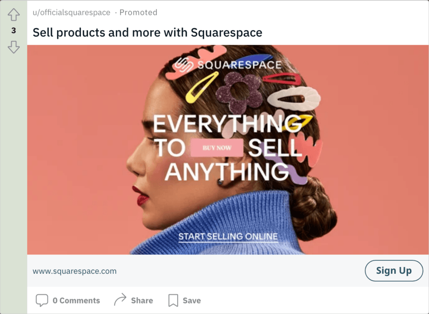 squarespace reddit ad