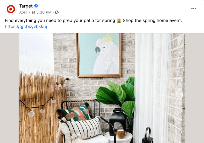 Target sharing photos of products
