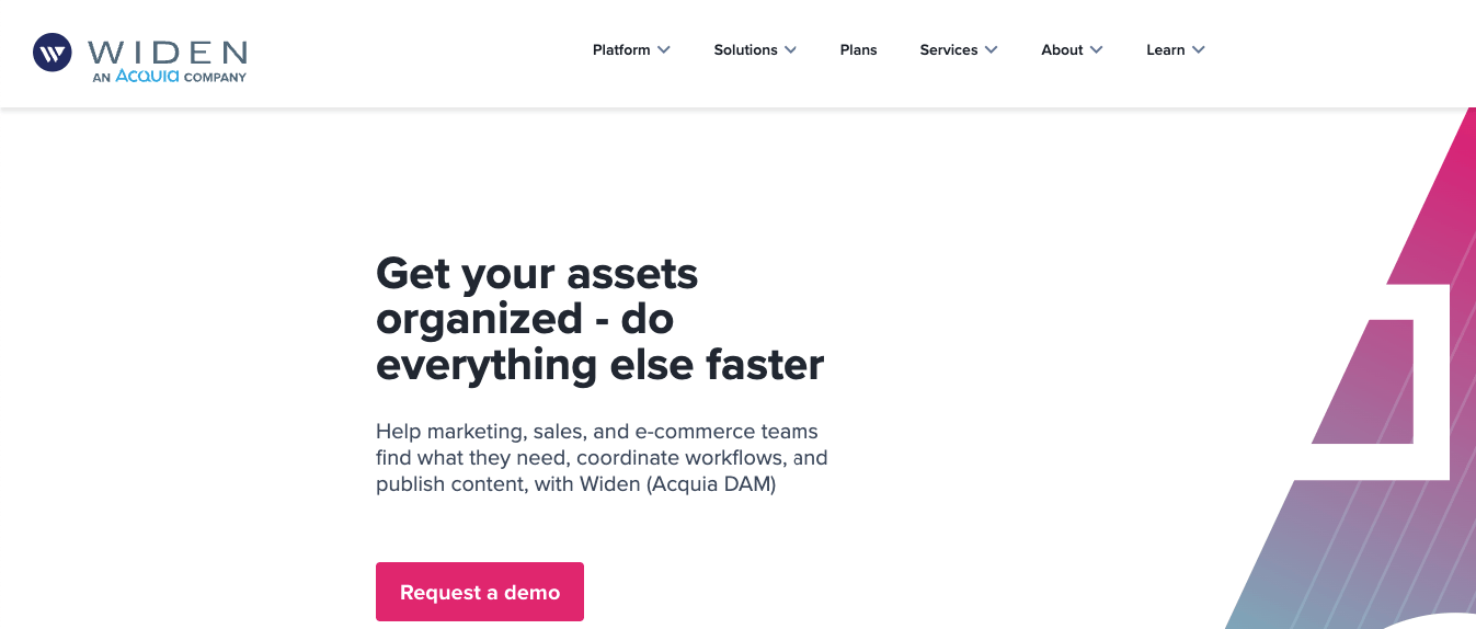 Widen homepage for their software