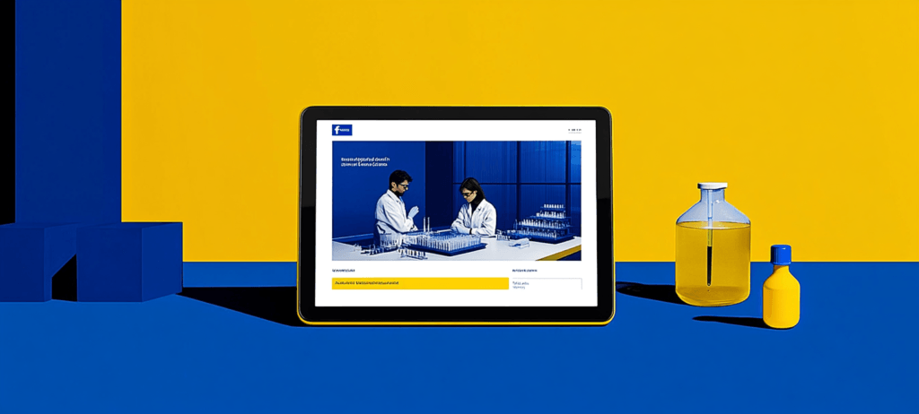 biotechnology professionals on a tablet