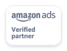 Amazon Ads logo with the text 'Verified partner' beneath it.