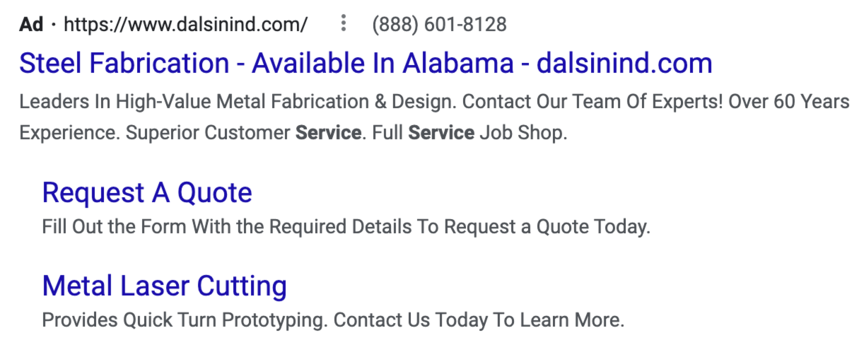 dalsinind ppc ad