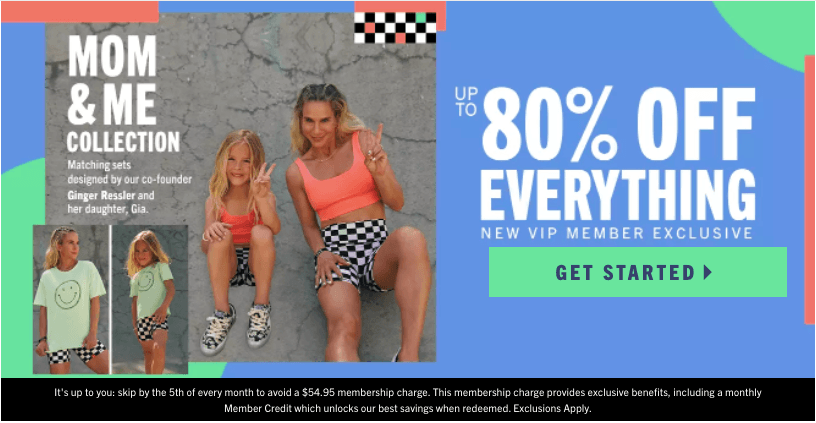 Fabletics offer for VIP program