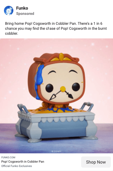 Facebook ad for Funko