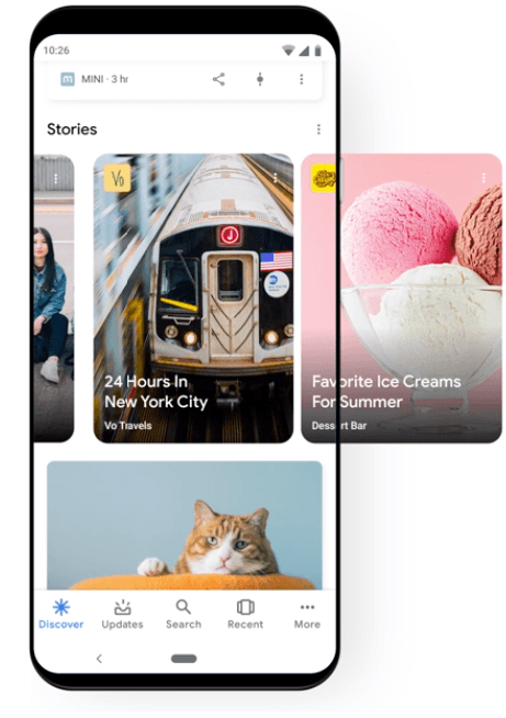 Carousel of Google Stories 