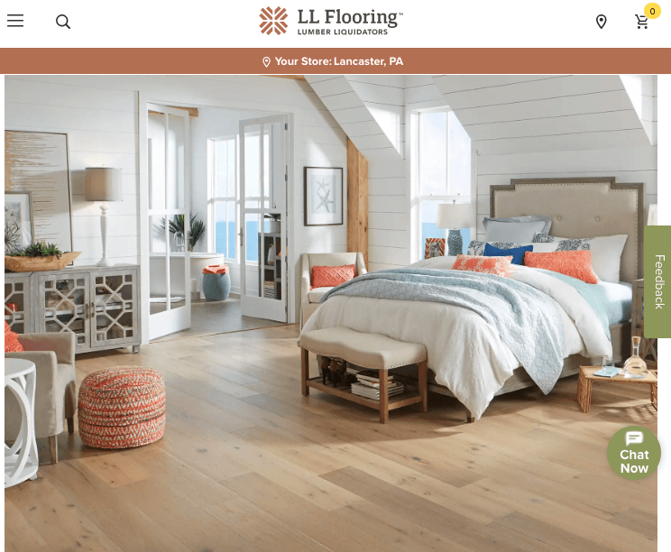 LL Flooring website home page