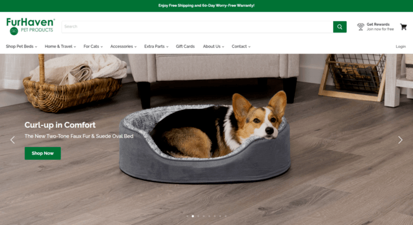 Pet product web design: FurHaven