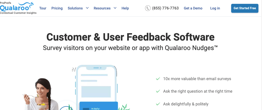 Qualaroo homepage website