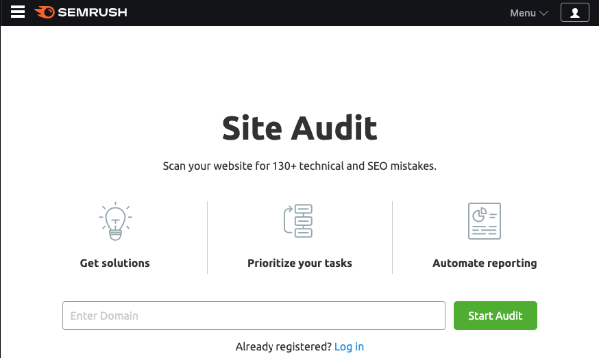 Semrush SEO audit tool