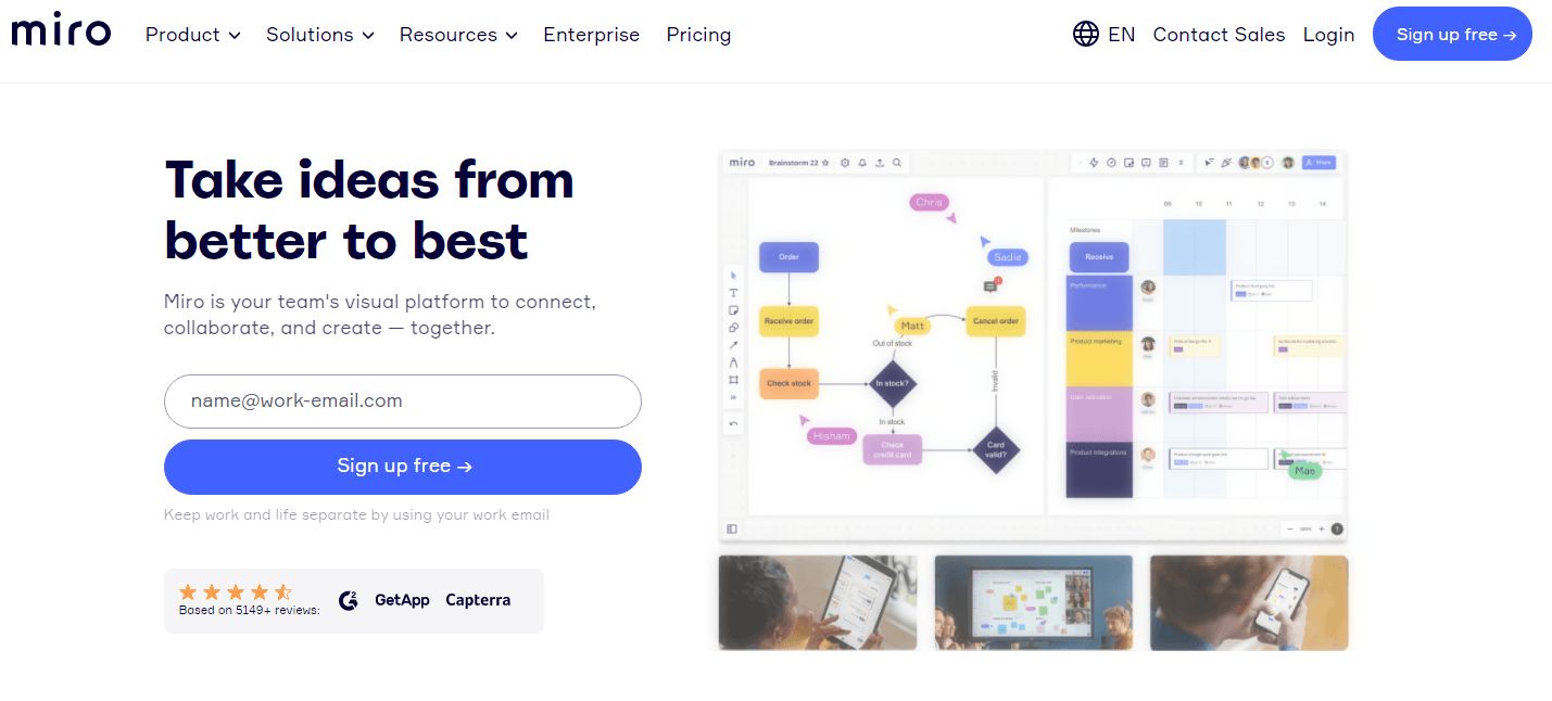 Miro project management software