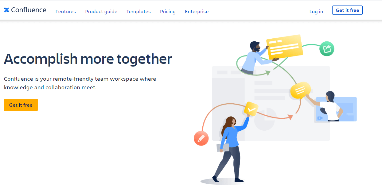 Confluence project management software