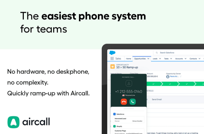 aircall salesforce apps