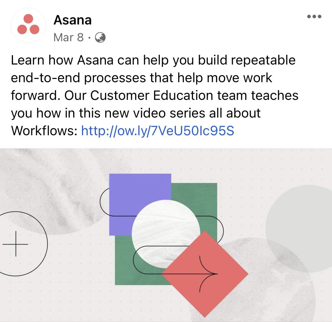 asana b2b social media post